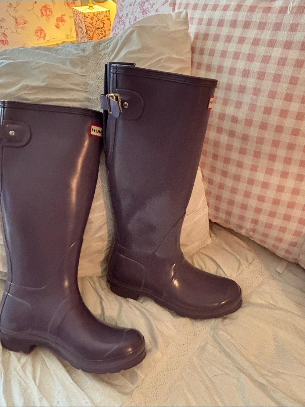 Hunter Tall Purple Waterproof Rain Boots NWOT